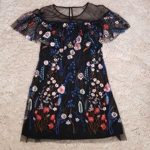 Gianni Bini Tonny Floral Embroidered Dress